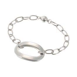エアリーフェアリー ステンレス オープンオーバル モティーフ スタイリッシュ マグネットブレスレット