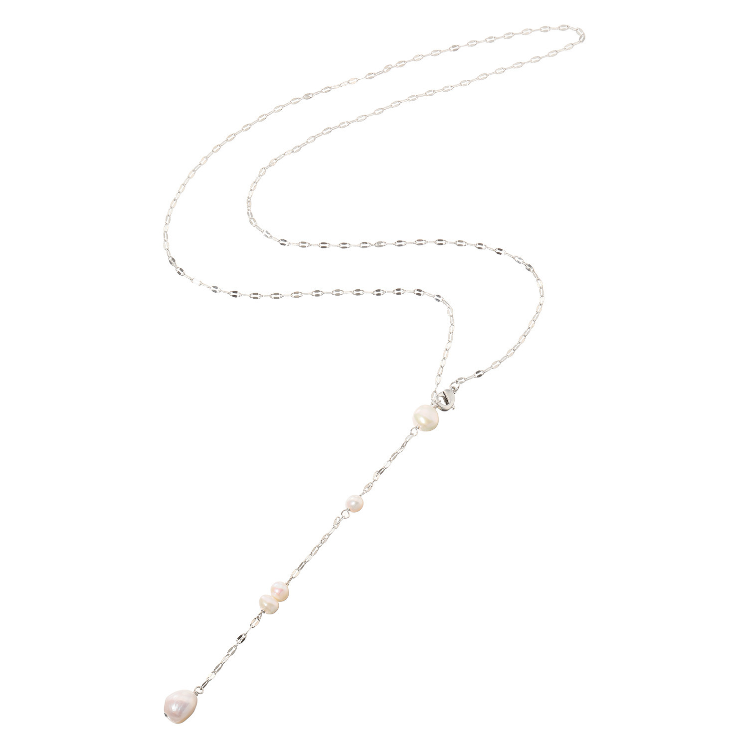 エアリーフェアリー 淡水パール＆ ペタルチェーン グレイスフル Ｙ字ロングネックレス