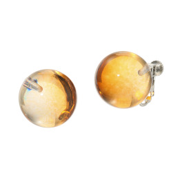 エアリーフェアリー キャラメルカラー キャンディーボール スタッド イヤリング／ピアス
