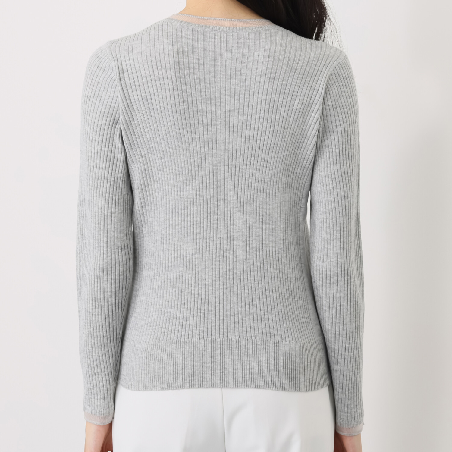 エピデミーク シアーライン リブニットプルオーバー