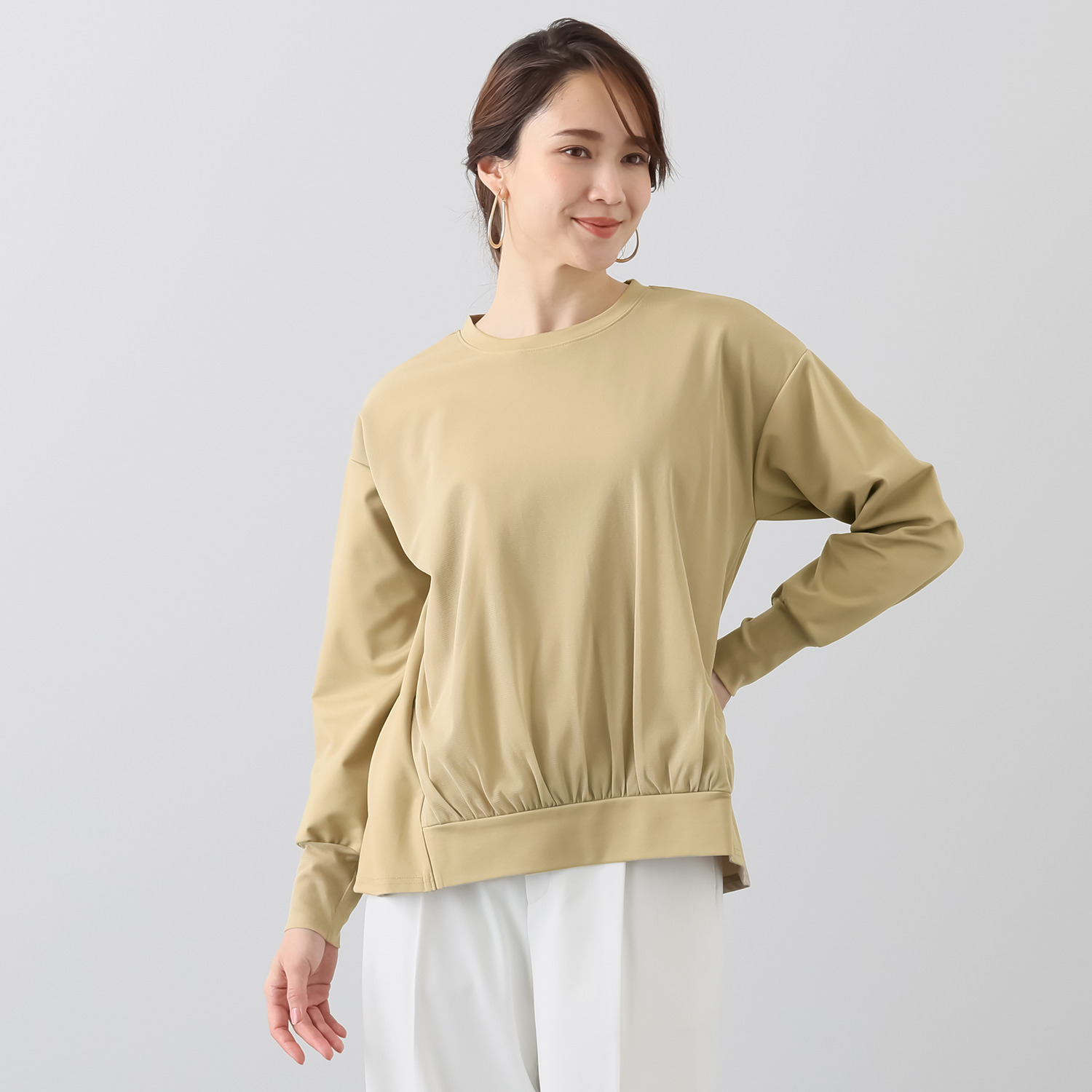 アンリック　オー　ブルー モックロディアクア チュールレイヤード プルオーバー