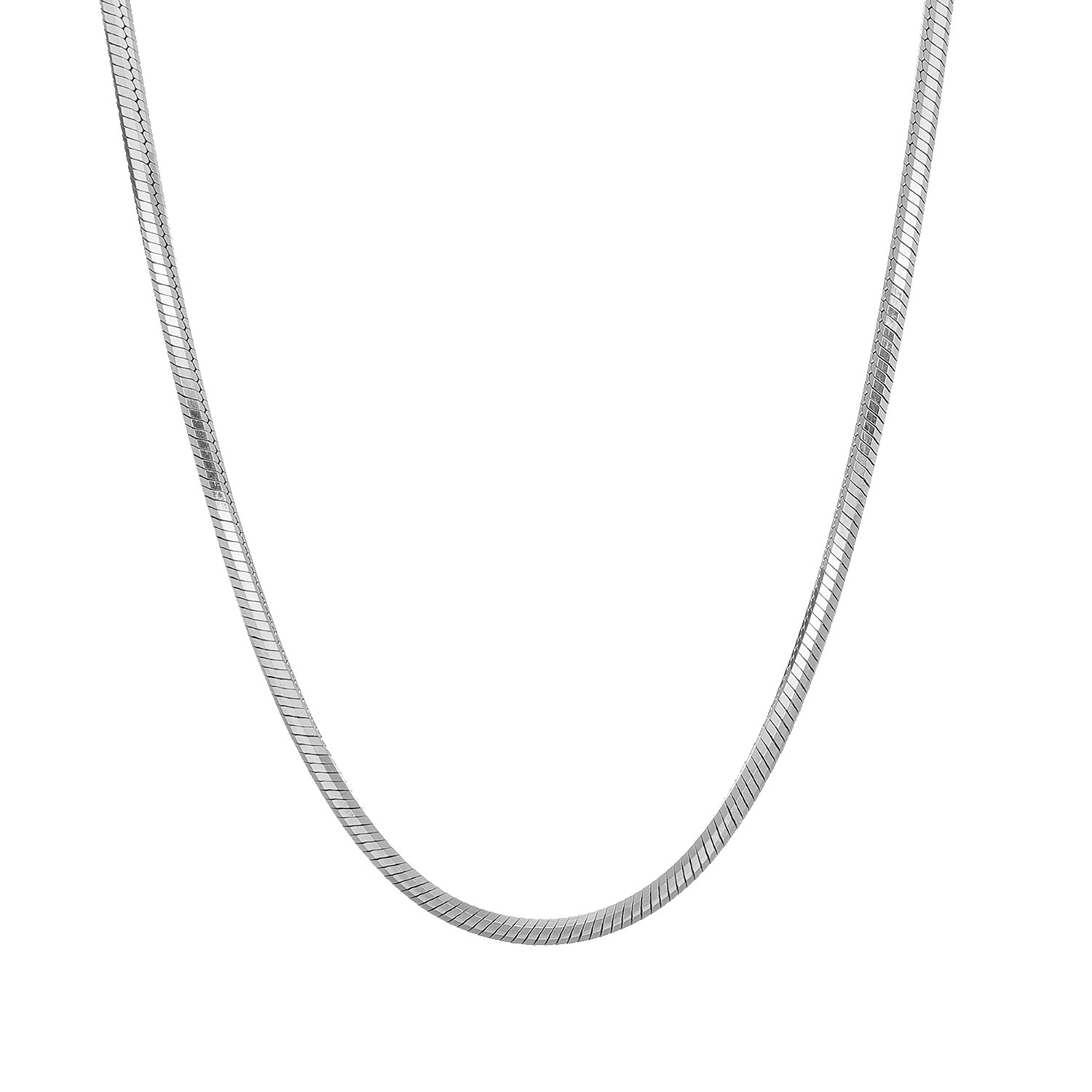 ラフィナリスタ サージカルステンレス ８面カット スネークチェーン ロングネックレス