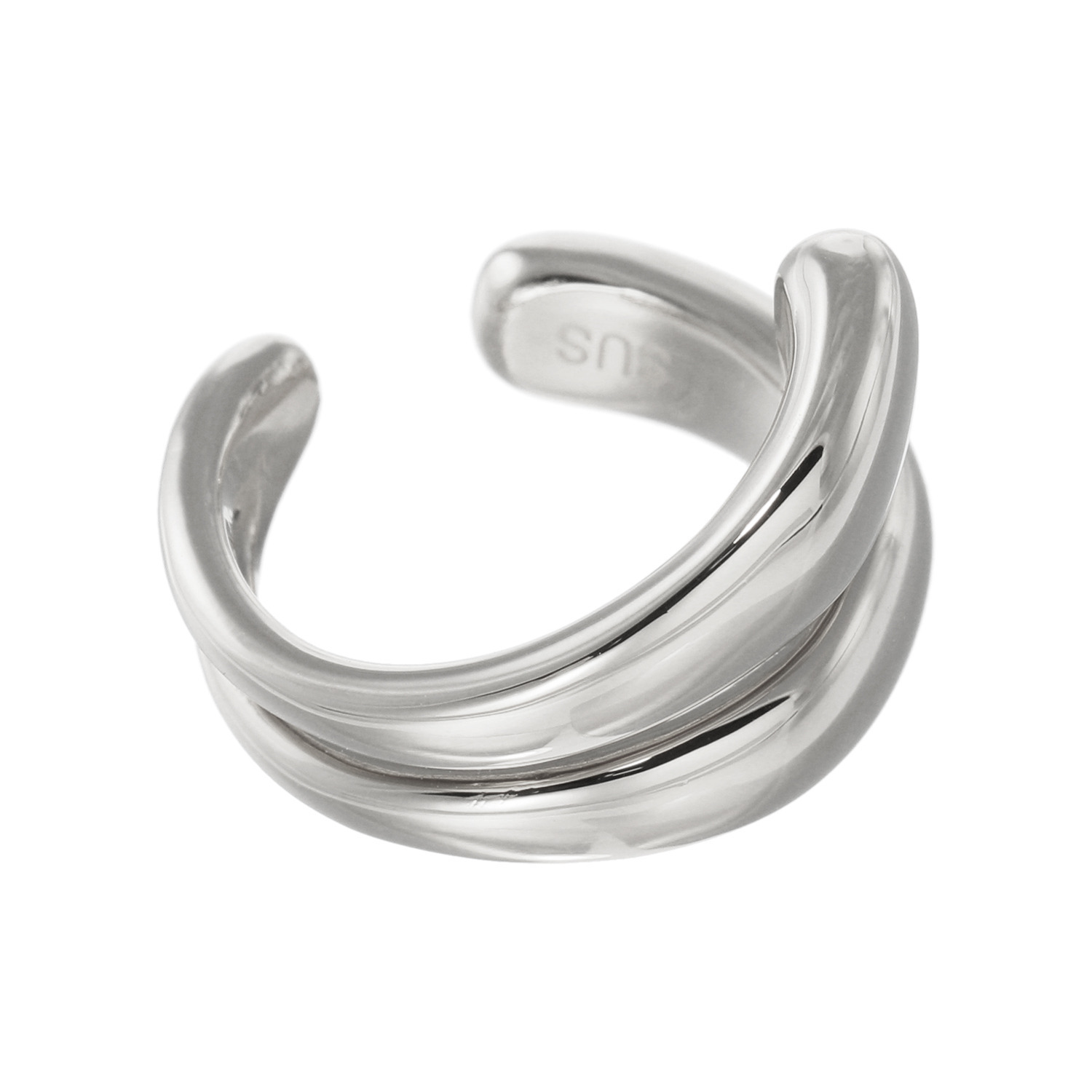 ラフィナリスタ サージカルステンレス アシンメトリーカーブ イヤーカフ ＜片側のみ＞