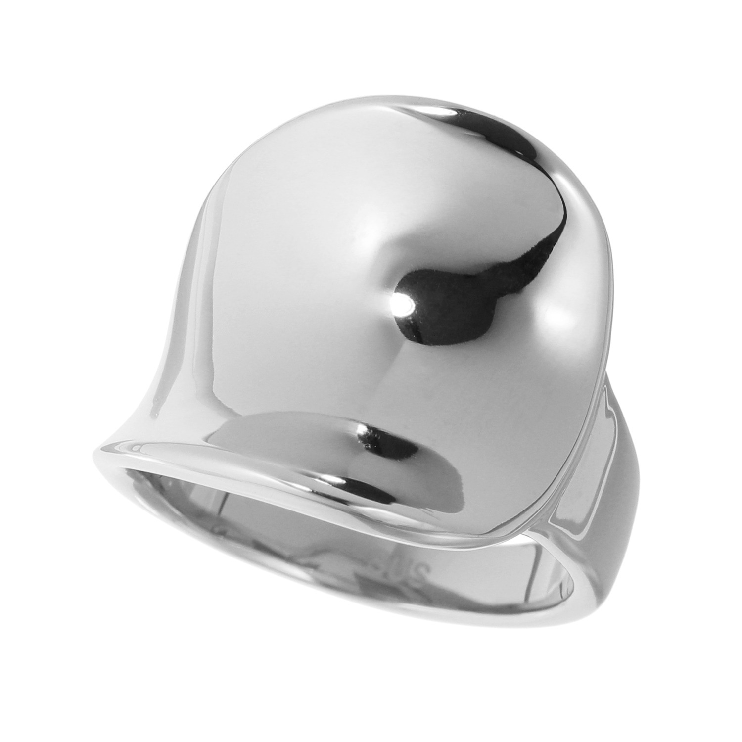 ラフィナリスタ サージカルステンレス アシンメトリー ワイドカーヴィー リング