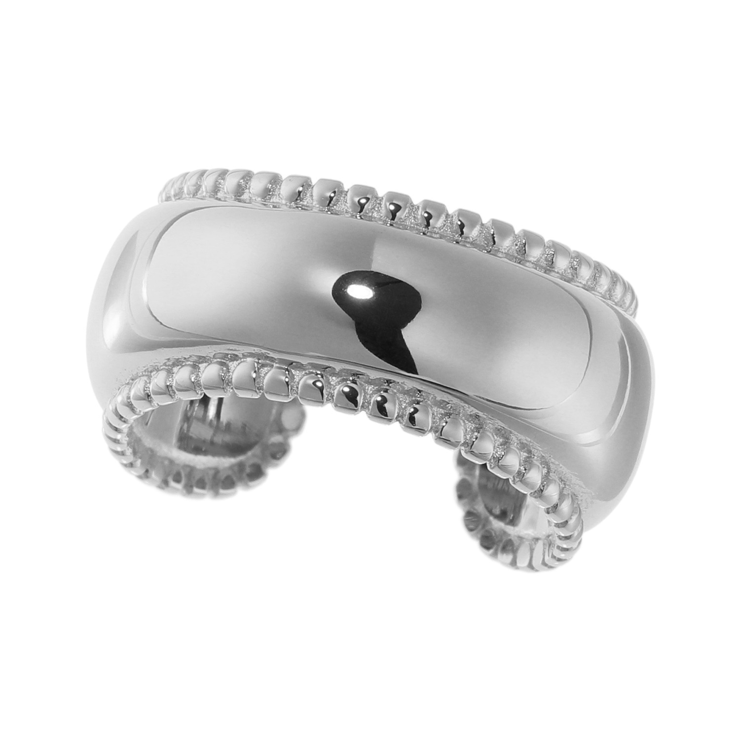 ラフィナリスタ サージカルステンレス ミルグレインアクセント フォークリング