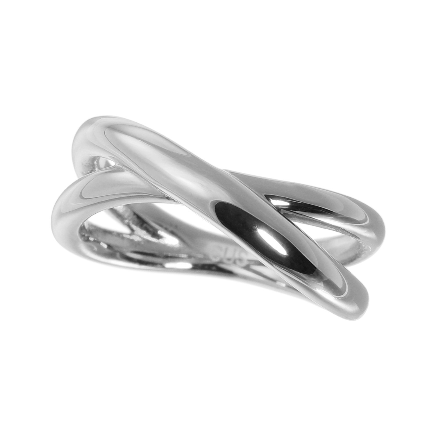 ラフィナリスタ サージカルステンレス ニュアンスカーブ クロスデザインリング