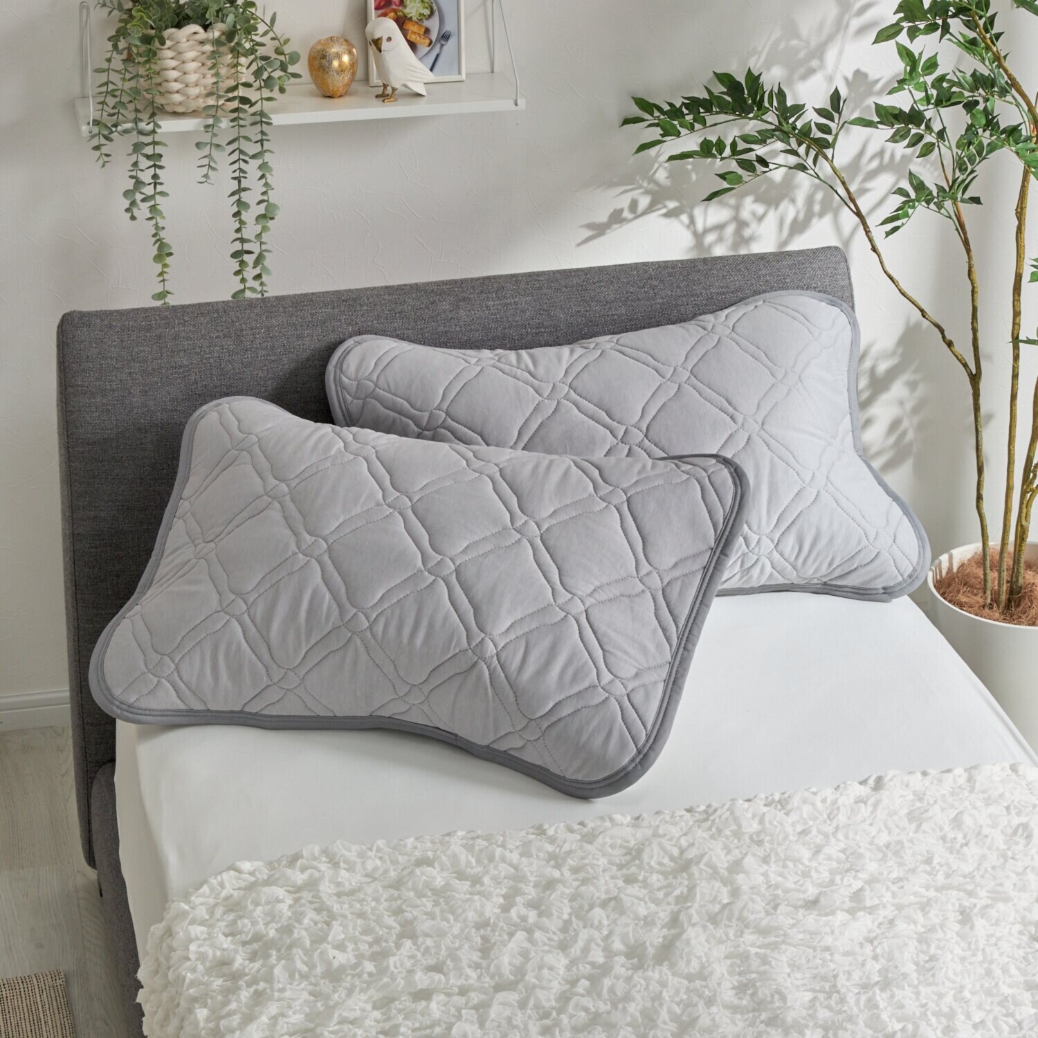 マジカルドライ コットン×シルク生地使用 除湿・消臭枕パッド２枚組