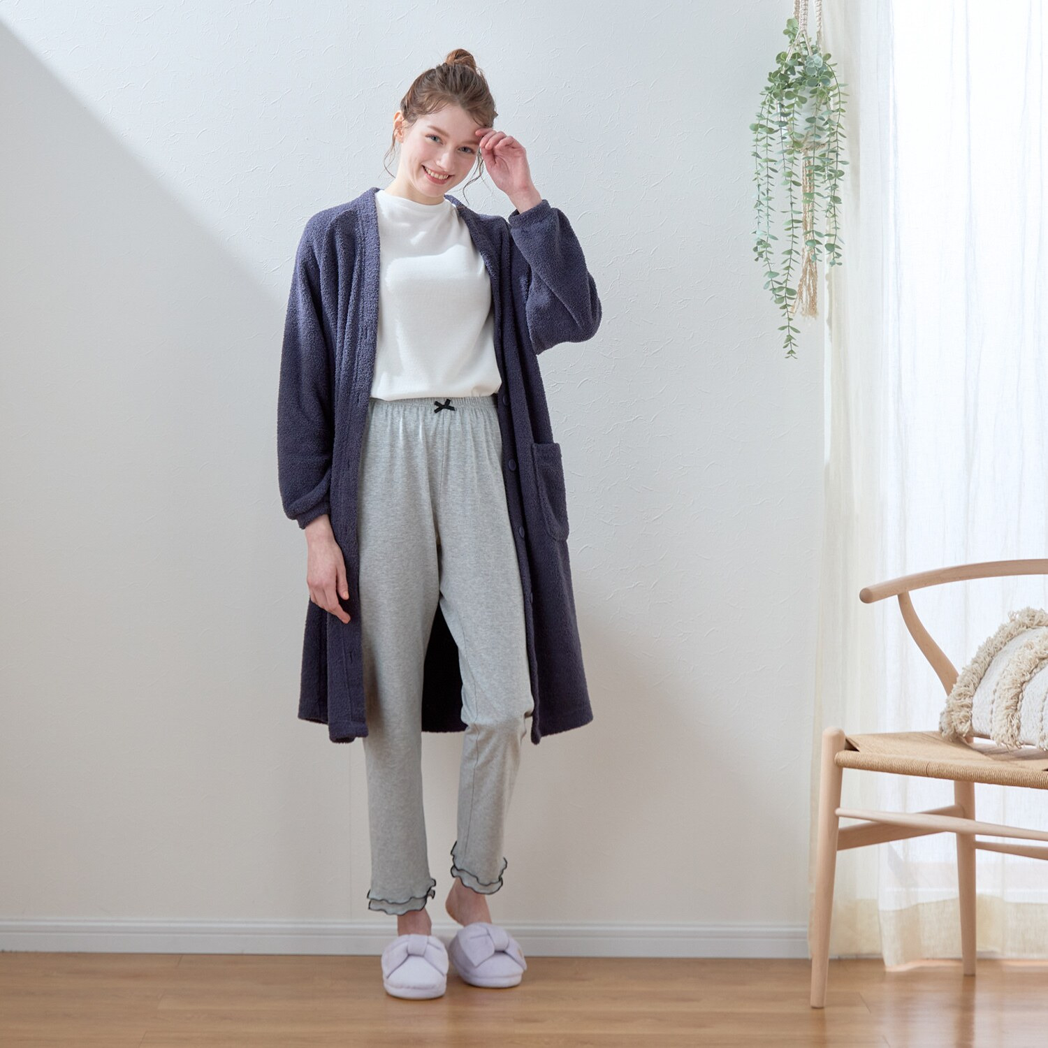 ナルエー コットン１００％天竺 おやすみレギンス