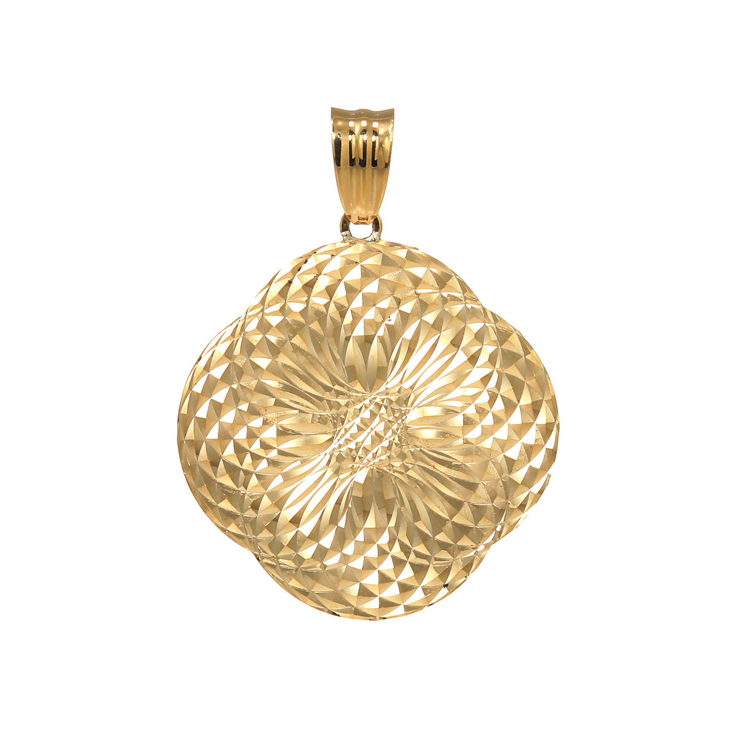 フェルーチェ １０Ｋ シャイニークローバー ホログラムデザイン ペンダントトップ