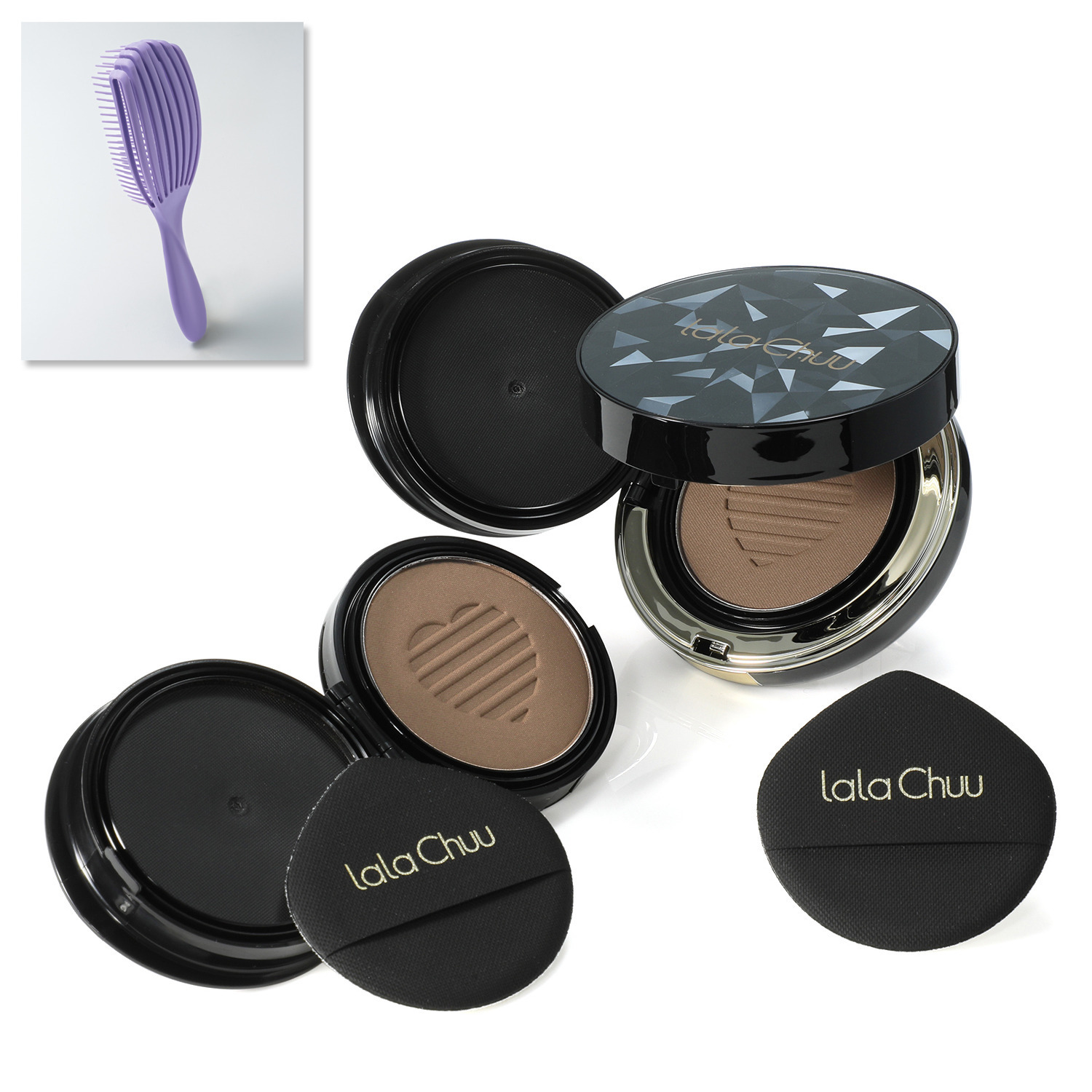 ララチュー メイク効果で白髪と薄毛を 簡単瞬時にカバー ヘアファンデーション プレミアムＥＸ ＜ライトブラウン＞ ２個分特別セット