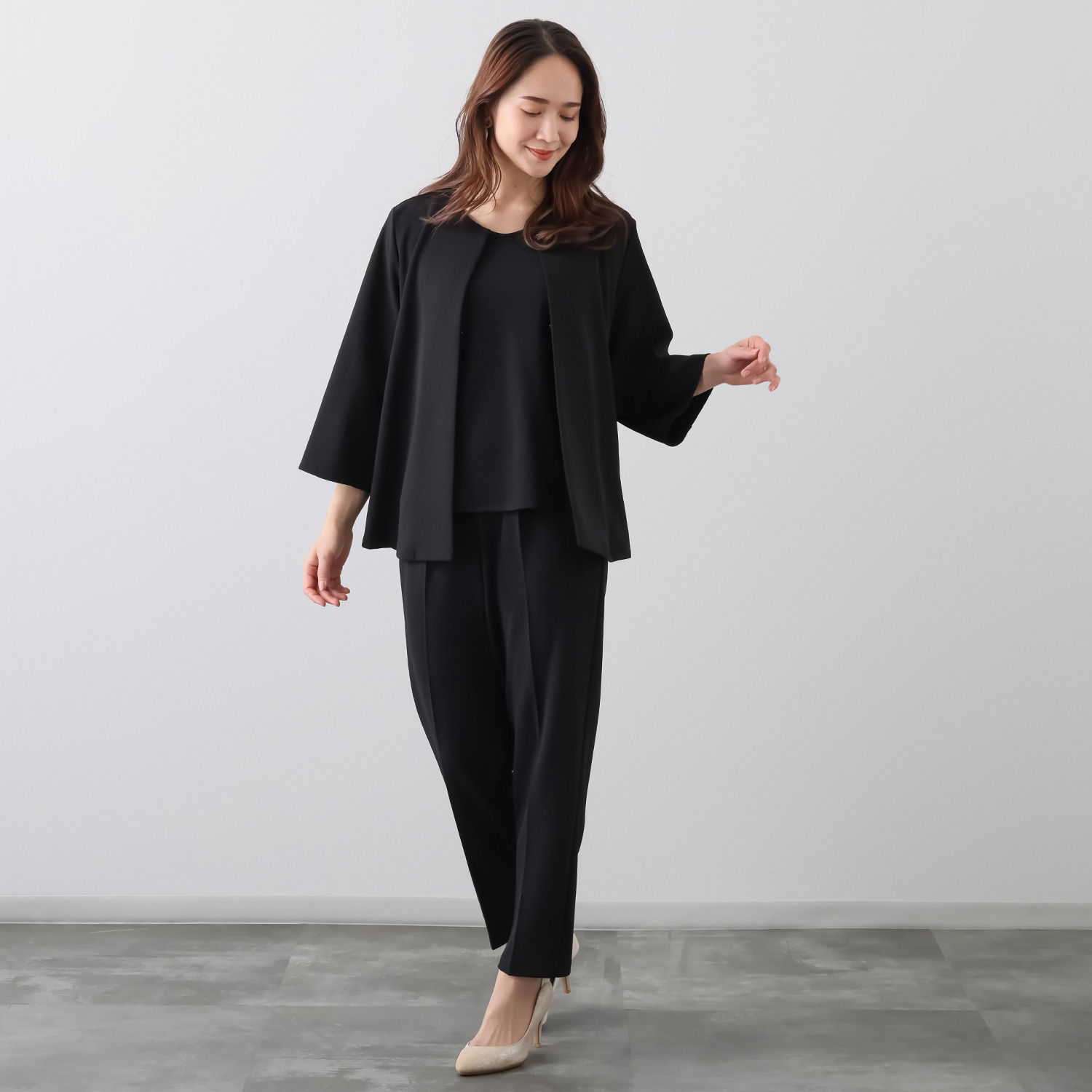 ニュイ のびのび素材 アンサンブル３点セット