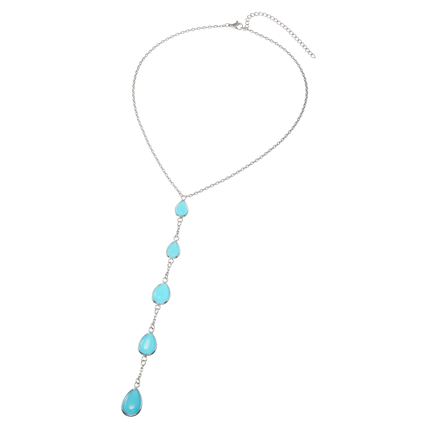 マダムヒロコ ステンレスチェーン ぺアシェイプ Ｙデザインネックレス “キューティー ドロップス”