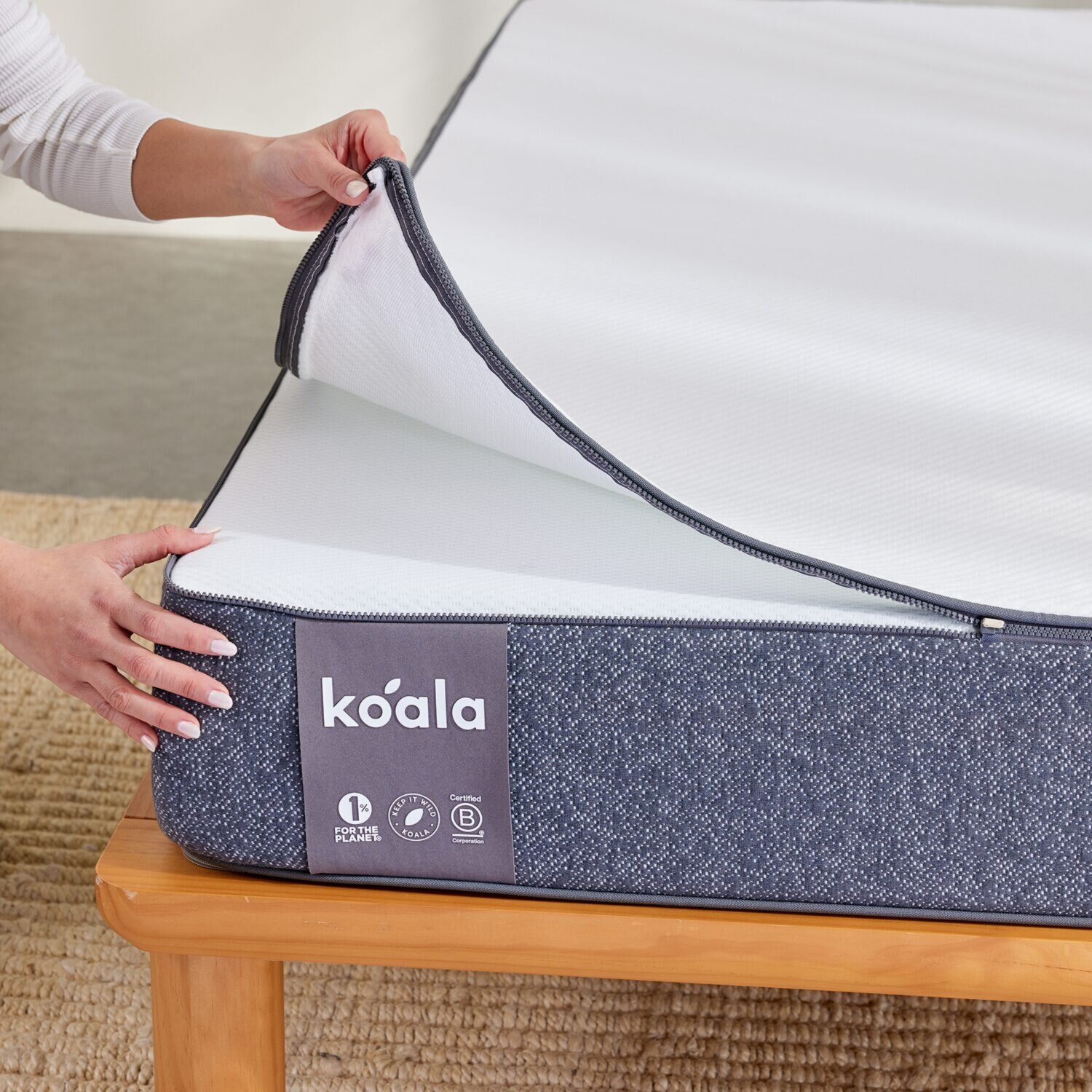 コアラマットレス ＫＬＯＵＤＫＯＭＦＯＲＴ （クラウドコンフォート） 洗えるトッパー（カバー） ＜ダブル＞