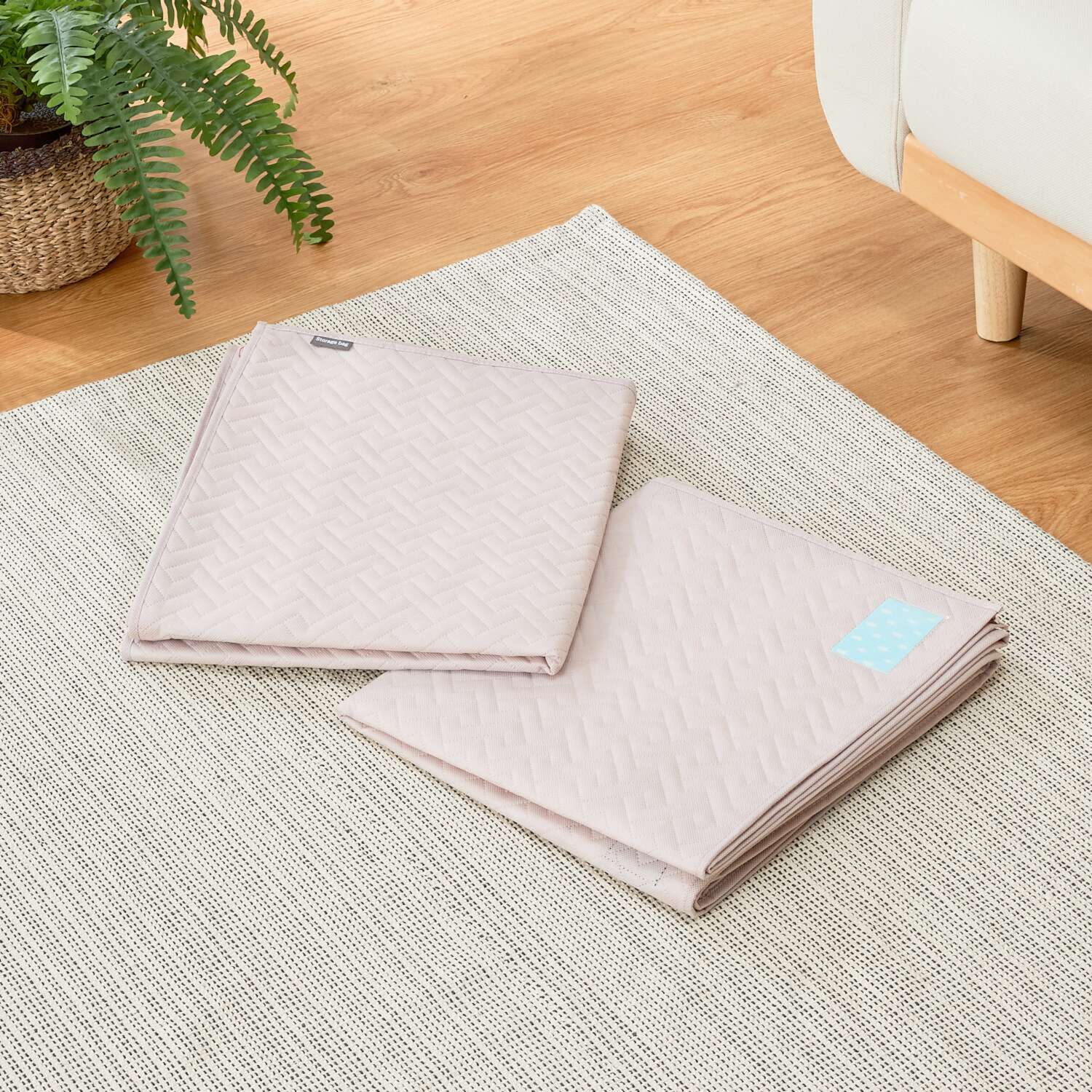 クラレトレーディング 機能やこだわりが詰まった カンタン軽圧縮！ 消臭羽毛ふとん袋 同色２枚セット ＜シングル＞