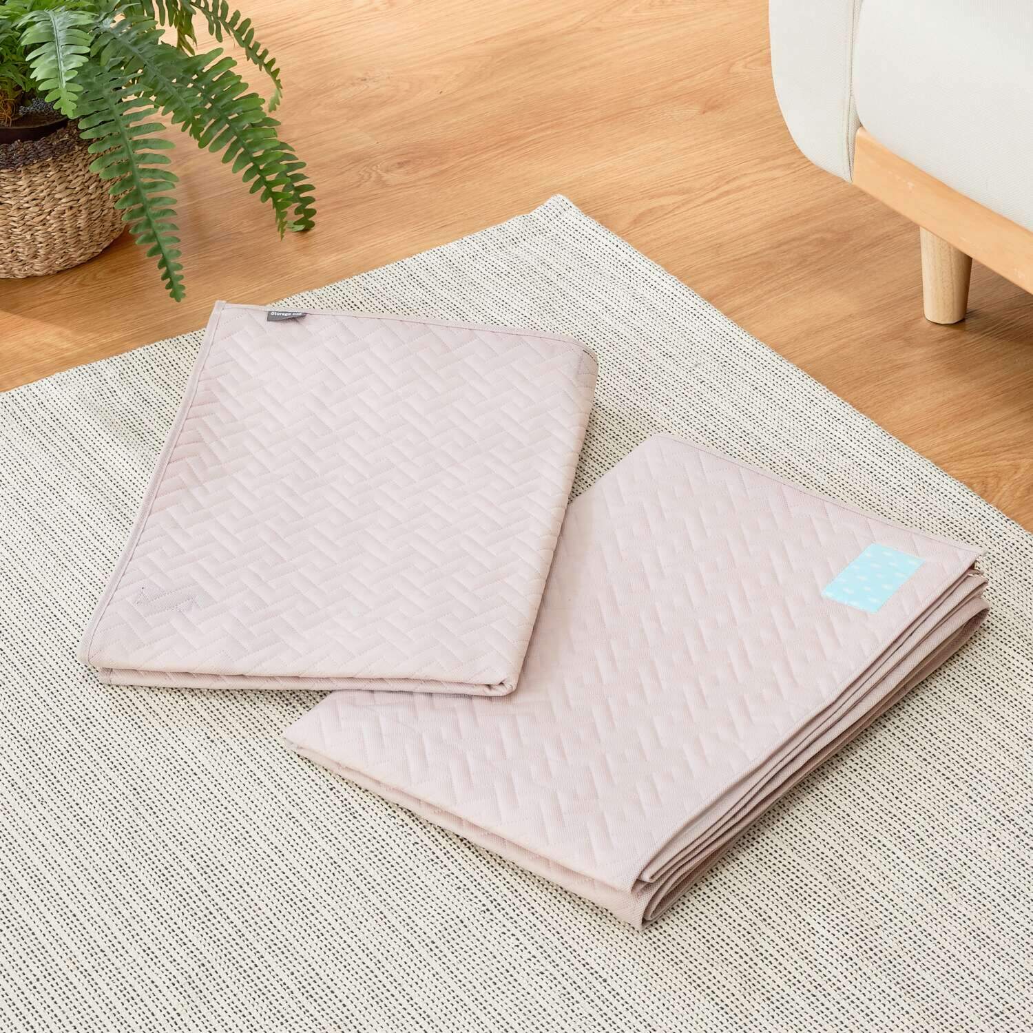 クラレトレーディング 機能やこだわりが詰まった カンタン軽圧縮！ 消臭羽毛ふとん袋 同色２枚セット ＜ダブル＞