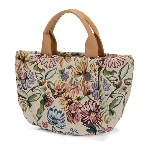 ラルジュ ゴブラン織 チャーム付トートバッグ