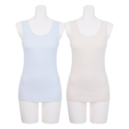 肌ごころ×生活の木 抗菌防臭・弱酸性加工 綿１００％ タンクトップ２枚セット