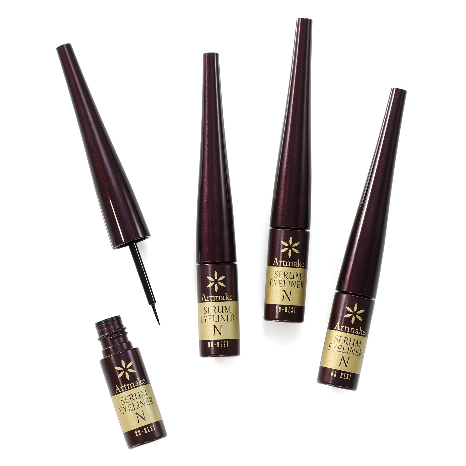 アートメイク 水・汗・皮脂に強い！ 深み、落ち着きのある エレガントカラー セラムアイライナーＮ ＜バーガンディ＞ ４本セット