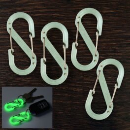 いざという時の目印に！ 光るカラビナ４個セット