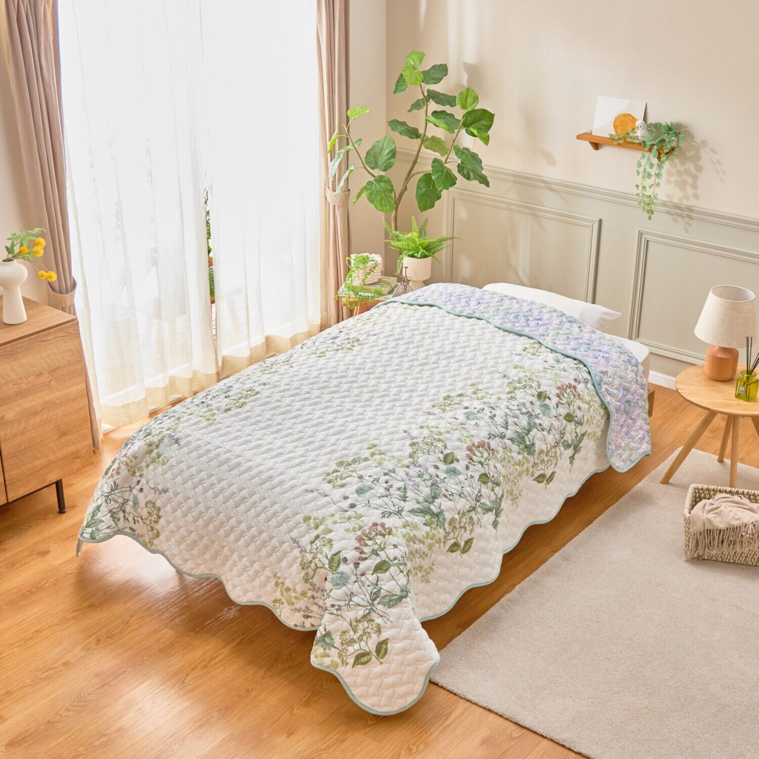 大津毛織 やわらかリップル リバーシブルマルチカバー ＜長方形＞