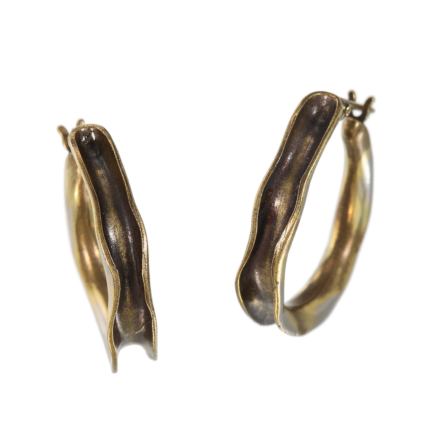 シャビージェンティール シルバー アンティーク調 フープピアス