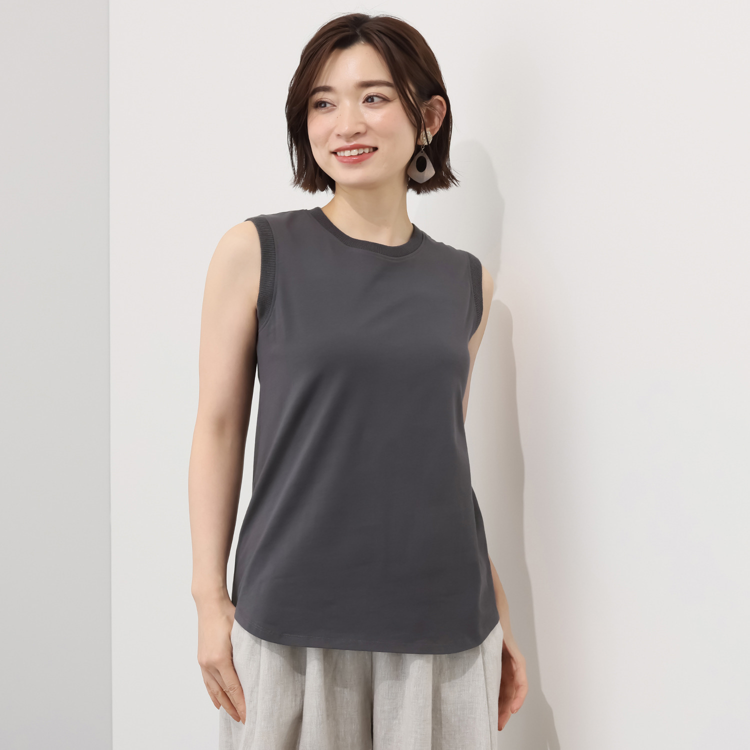 ゼラールスポーツ 強撚コットン 天竺ジャージー リブコンビ