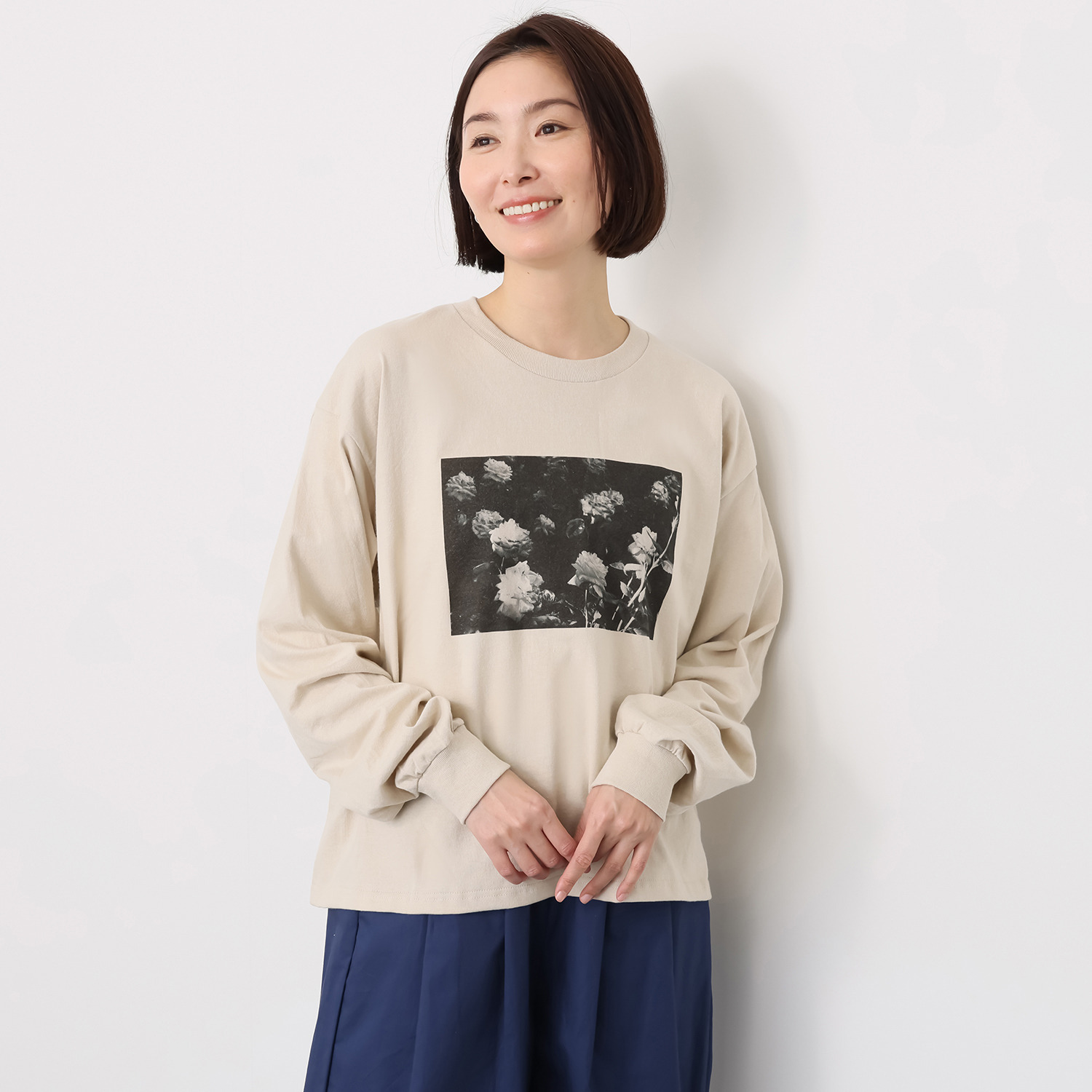 オールアワーズ コットン１００％ フォトプリントＴシャツ