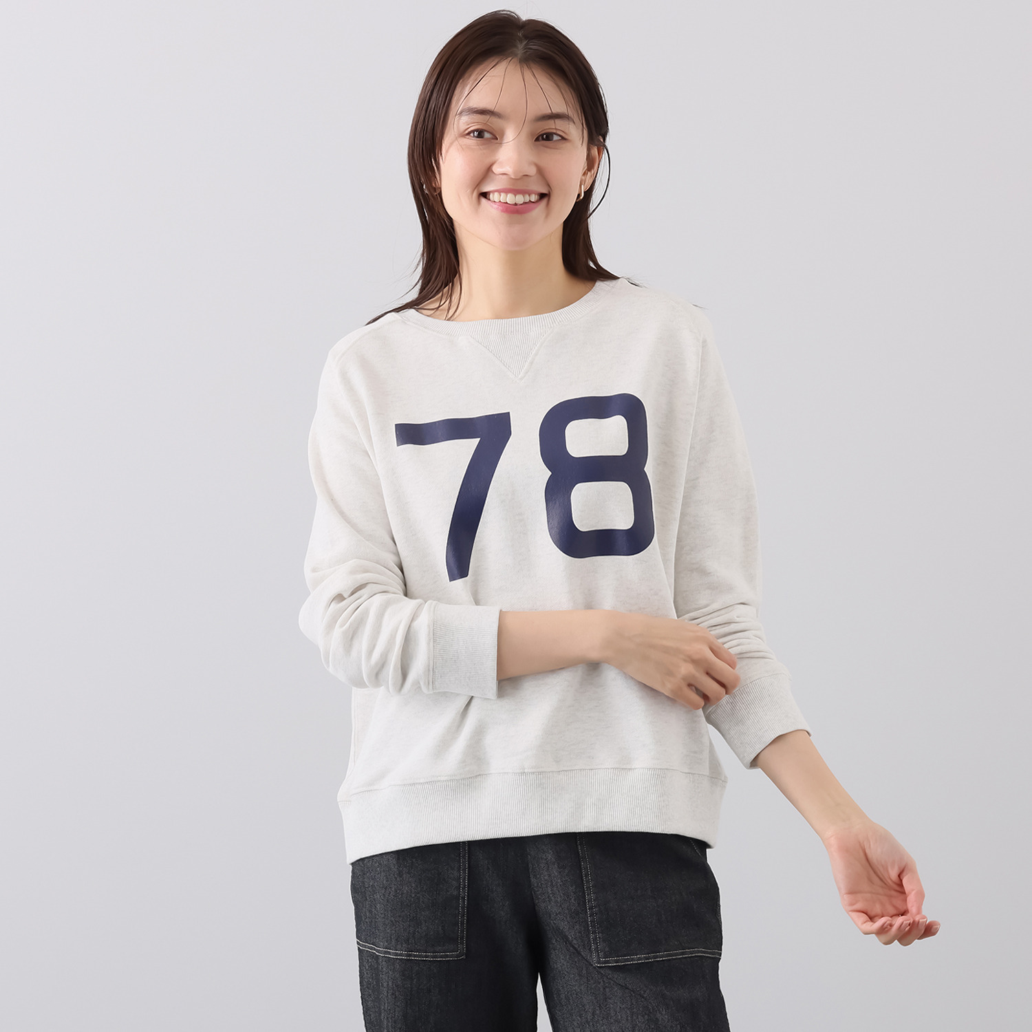 オールアワーズ 裏毛 フリーダムスリーブ ナンバーロゴ 長袖Ｔシャツ