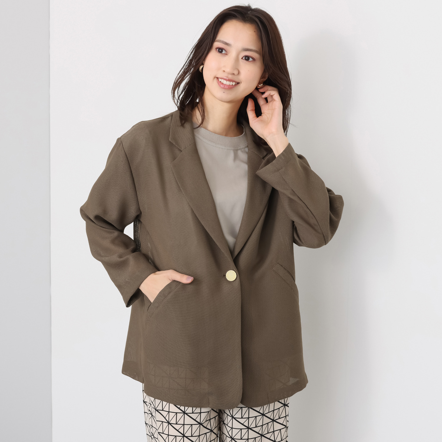 スタイル・ラヴィー メッシュ テーラードジャケット