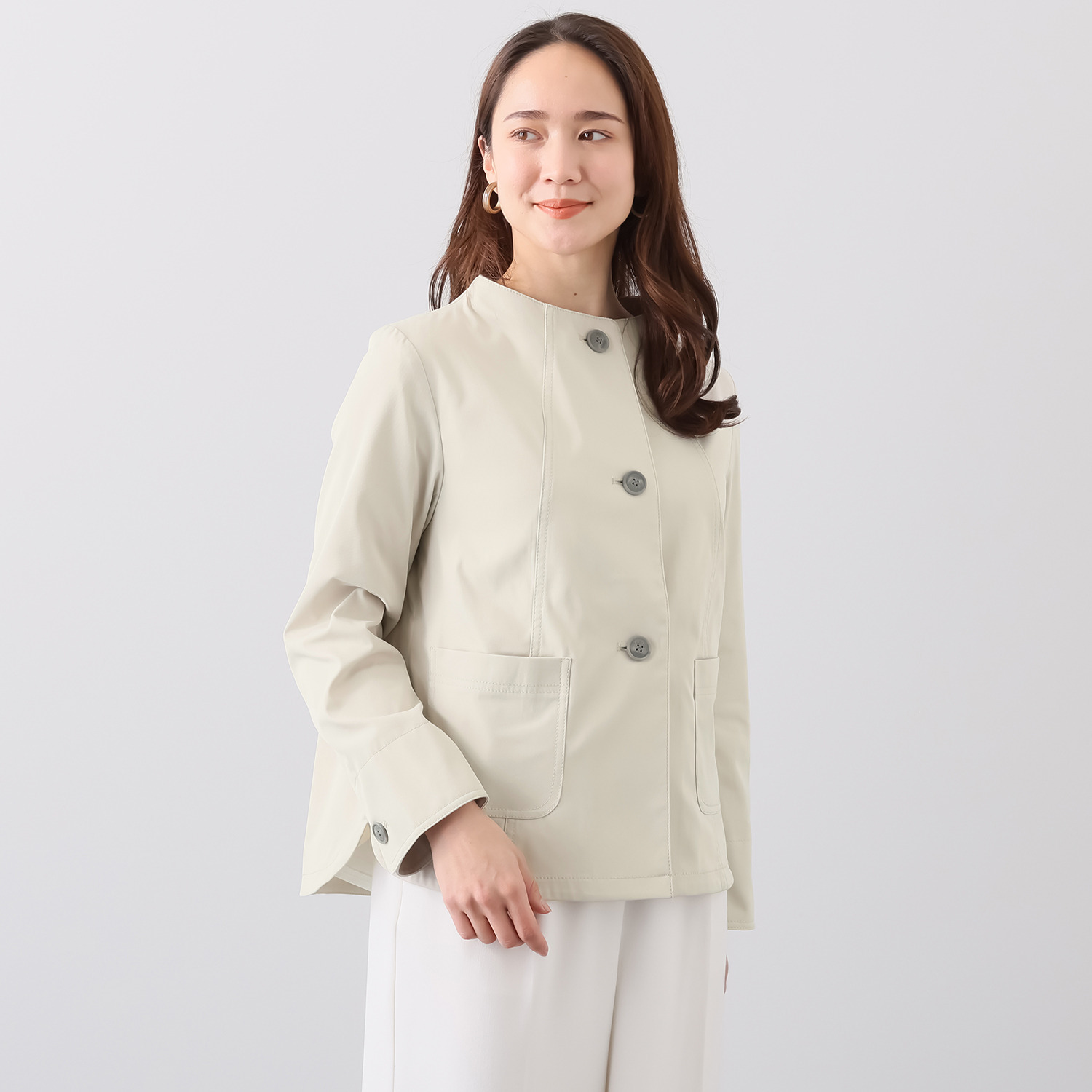 ルナリア はっ水・ＵＶカット ストレッチ大人チノ ボトルネックジャケット