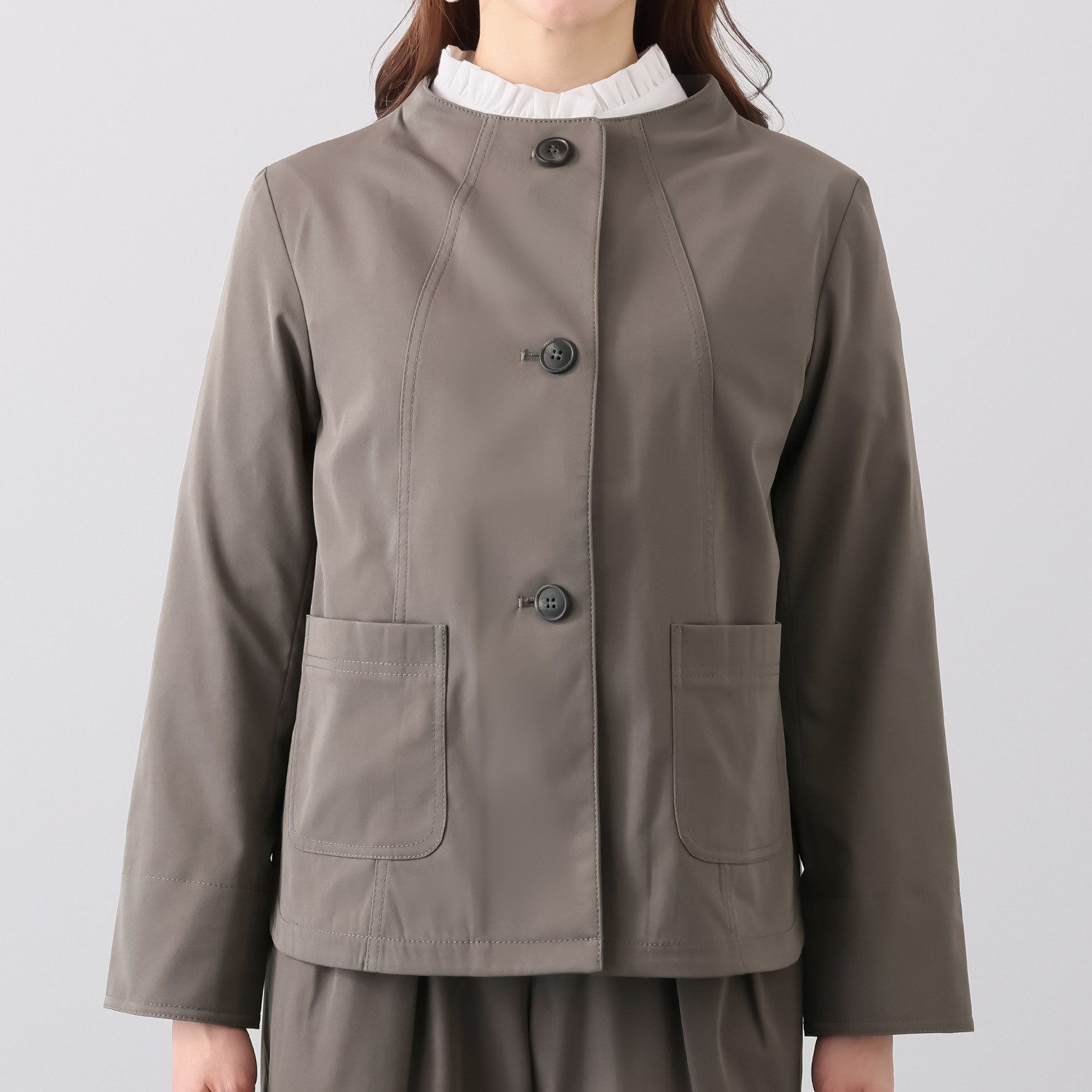 ルナリア はっ水・ＵＶカット ストレッチ大人チノ ボトルネックジャケット