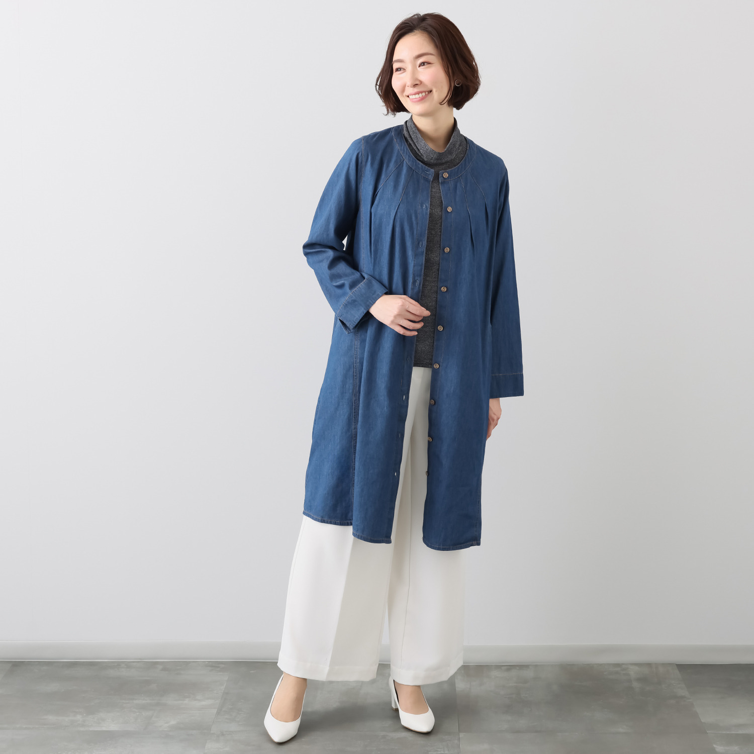 ダジュール デニムデザインコート