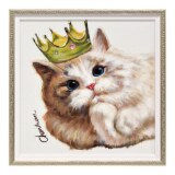 オイルペイントアート キングキャット ＜約３３×３３ｃｍ＞ 