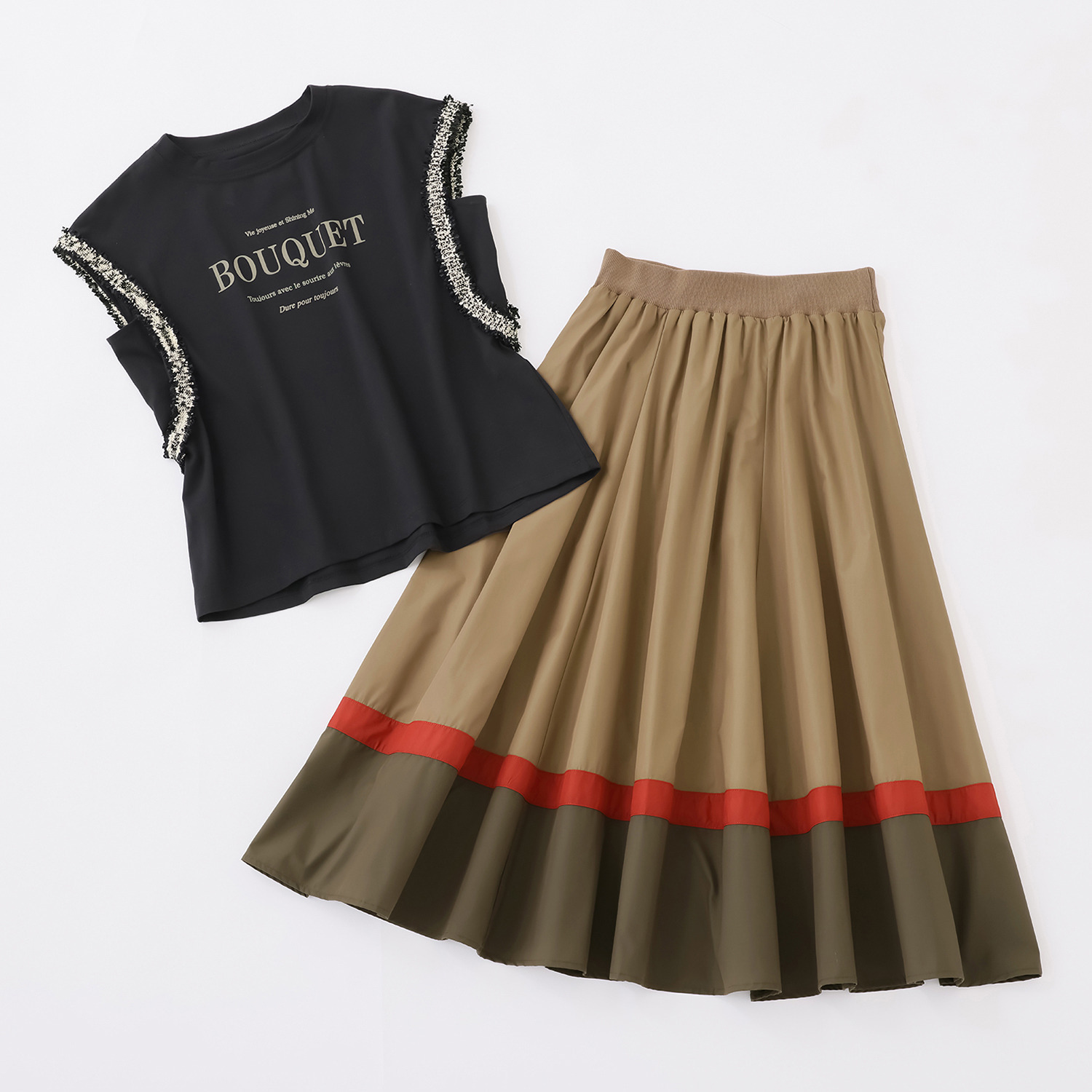 カットソープルオーバー＆ ボトムス ファッションアイテム ２点セット