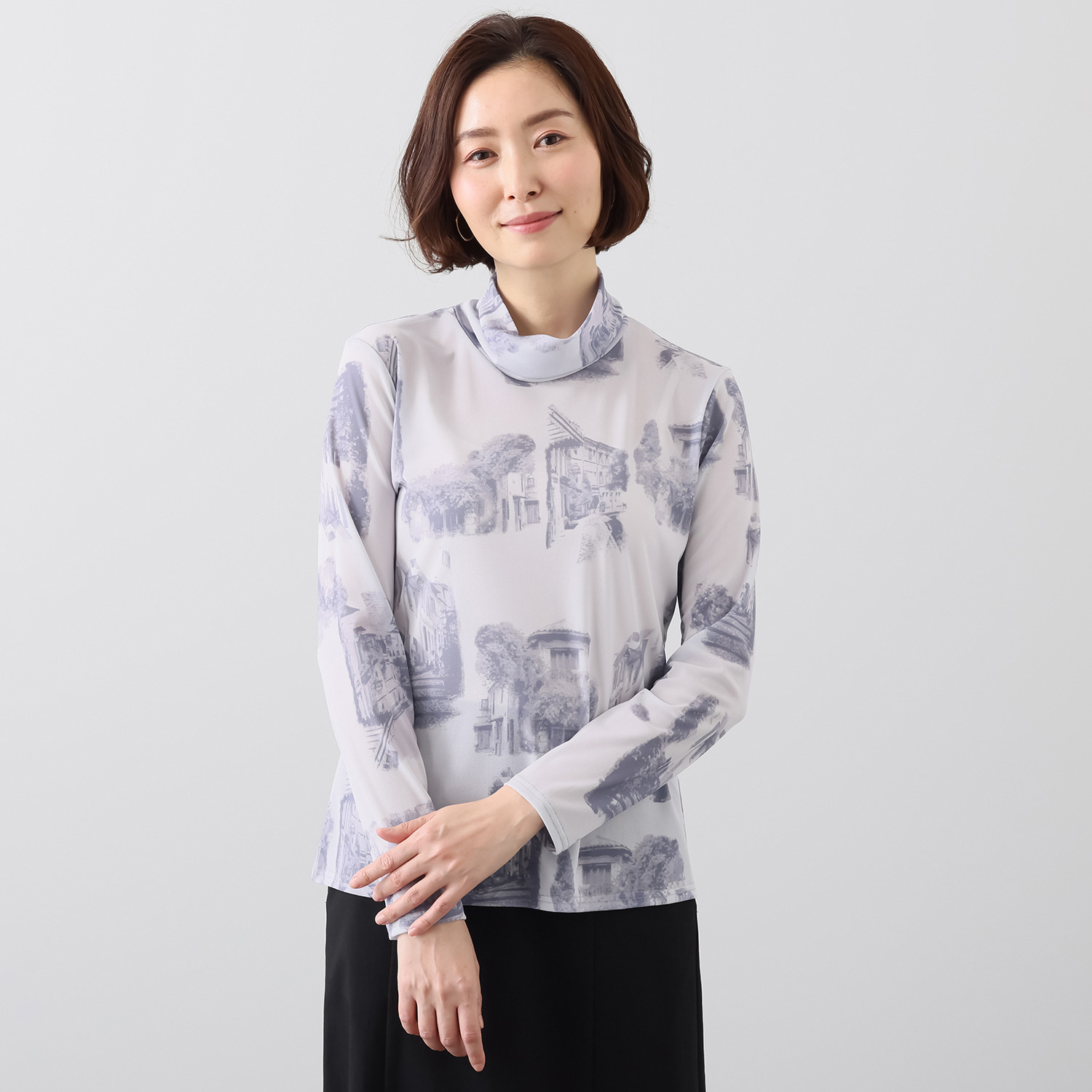 ダジュール パワーネット 建物プリント プルオーバー