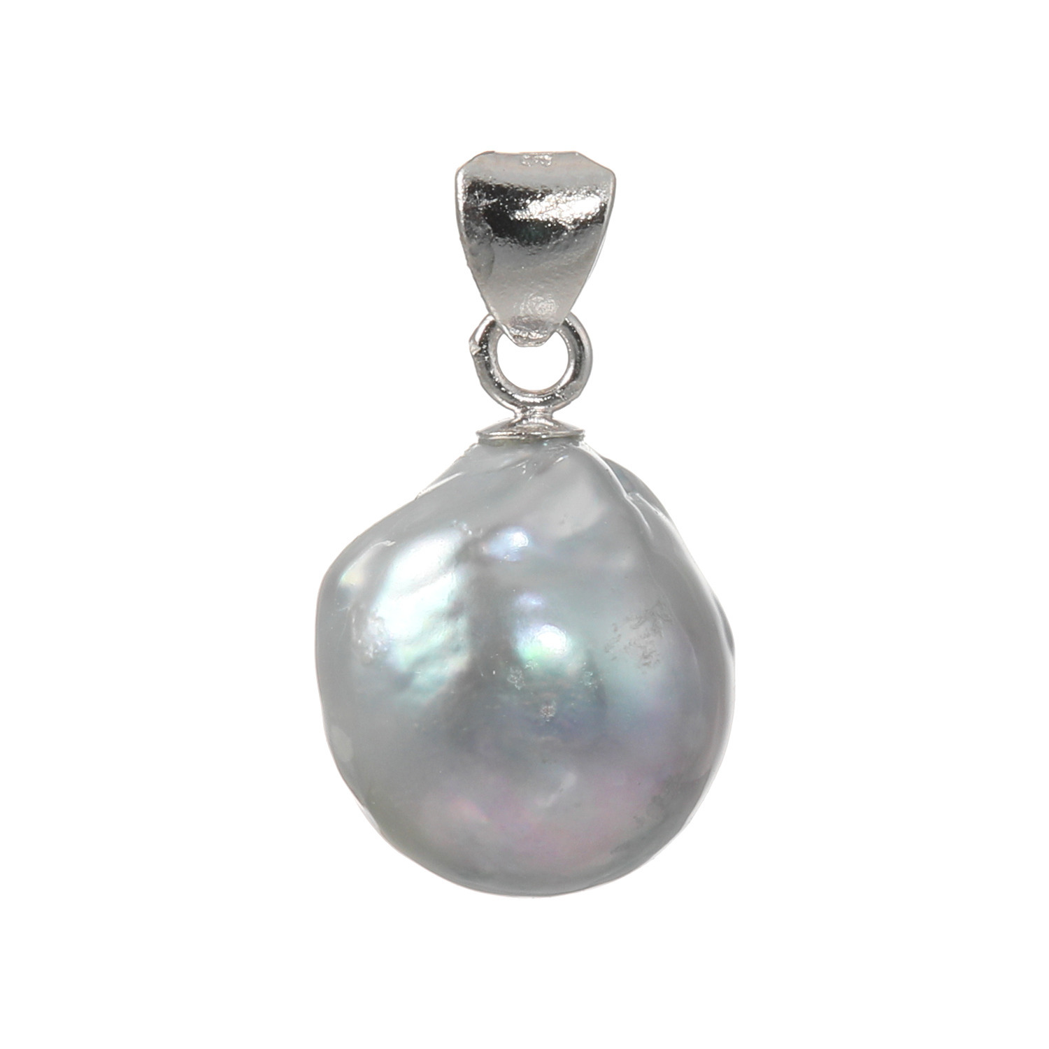 ブーレ シルバー ９．５ｍｍＵＰ 国産無調色 ナチュラルブルーグレー アコヤパール ペンダントトップ