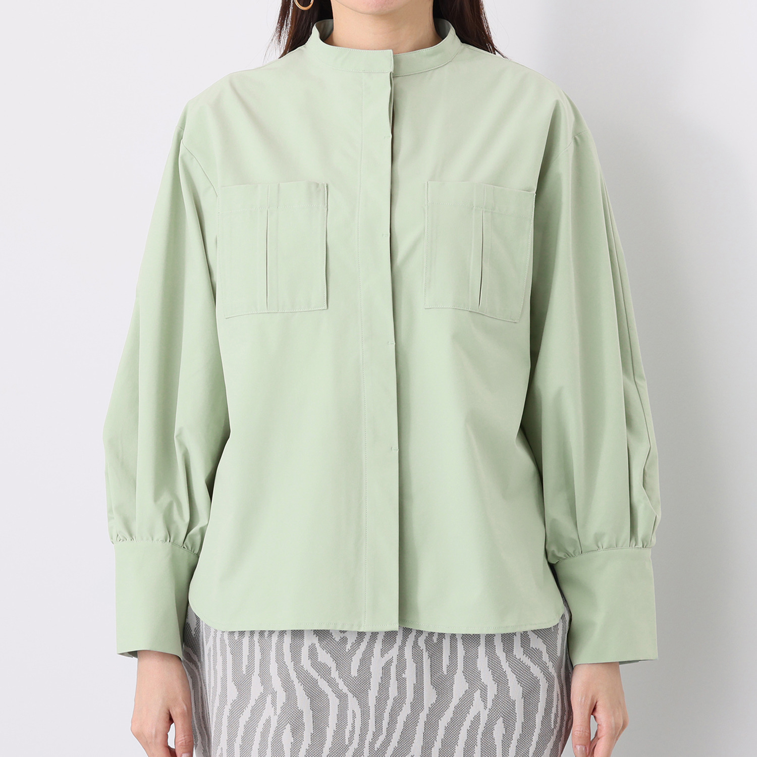 コモエリークローゼット ３Ｄポケット付 スリーブコンシャス ブラウス