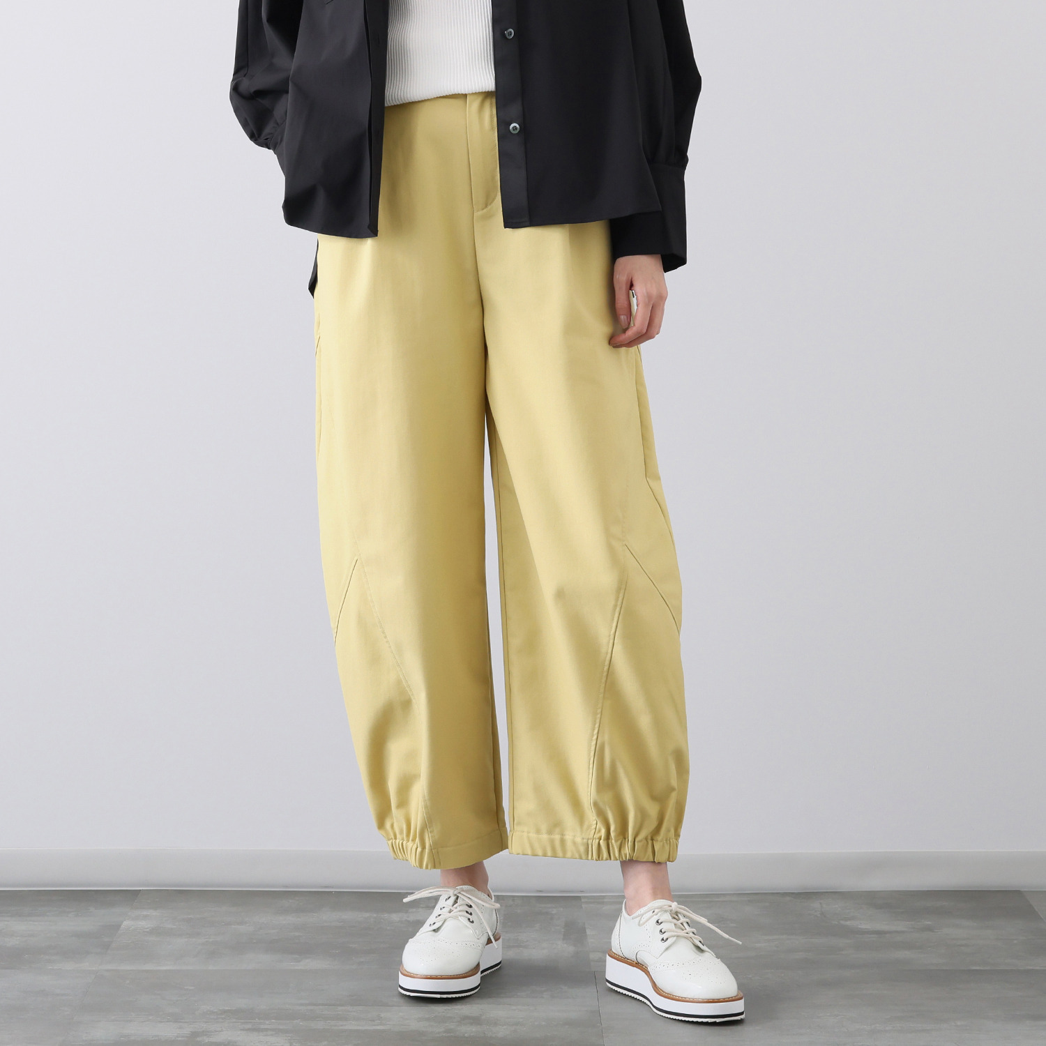 コモエリークローゼット トライアングルライン バルーンパンツ