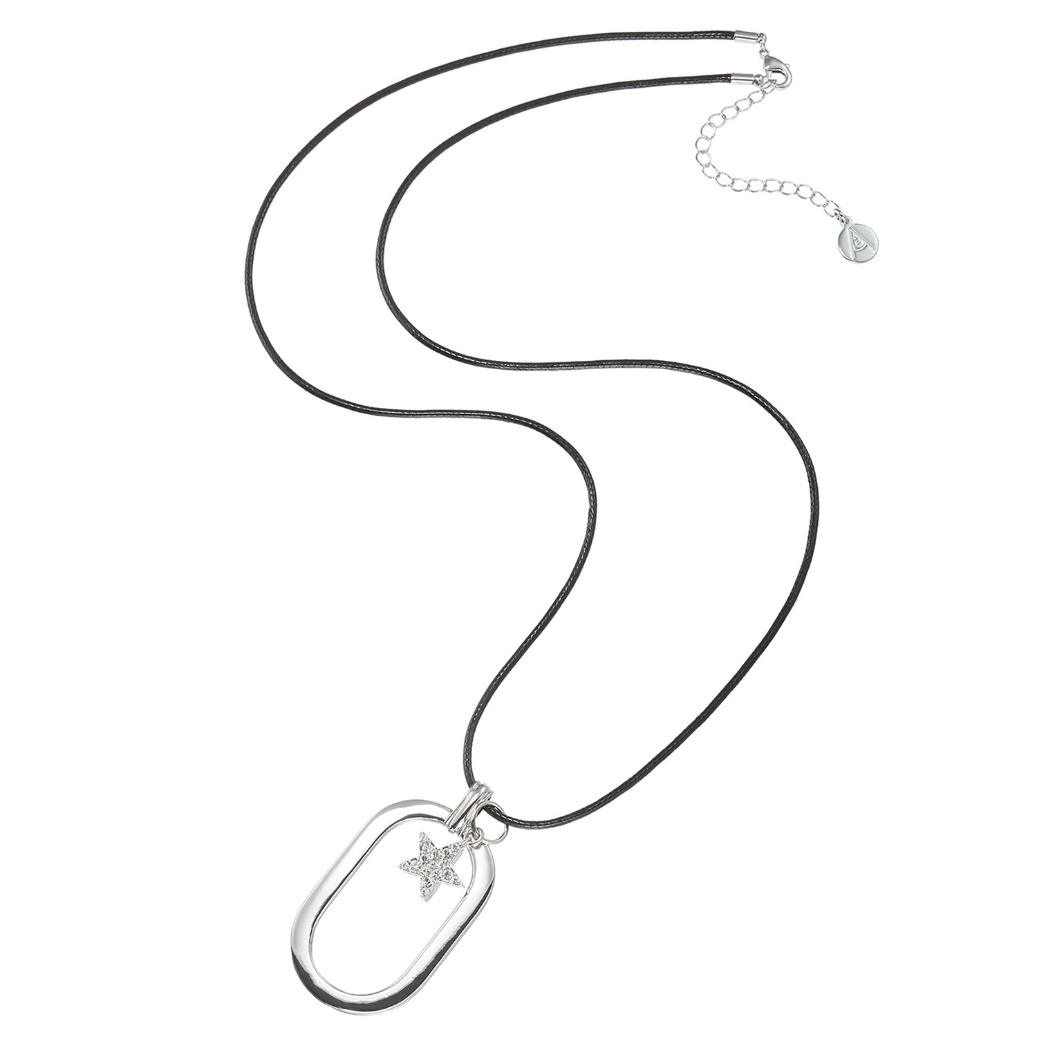 エアリーフェアリー オーバルモティーフ＆ キラキラスターチャーム マルチウェイ ロングコードペンダント