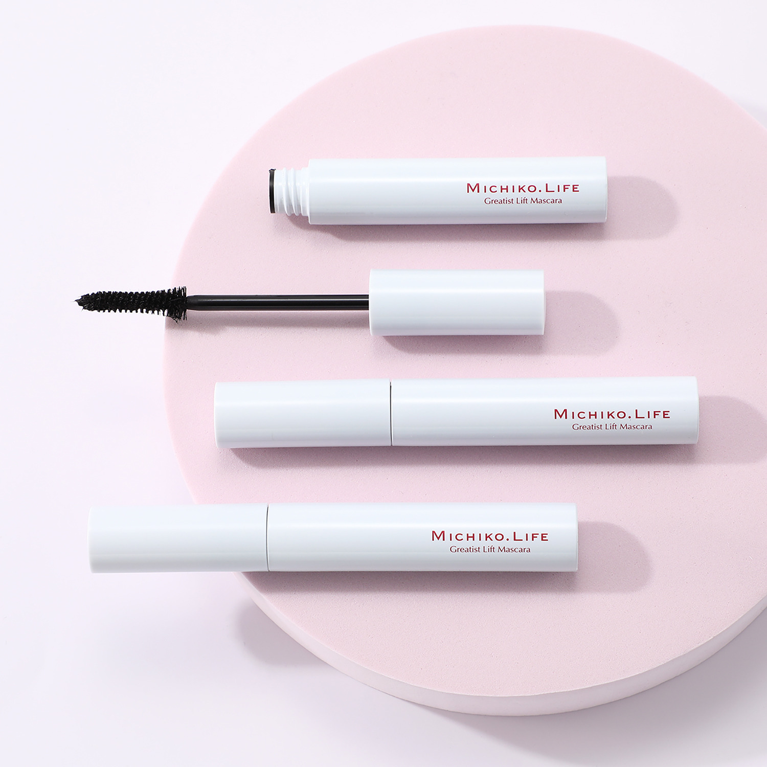ミチコドットライフ オリジナル形状ブラシで カール＆ロング目元演出 グレイティスト リフトマスカラ ３本セット