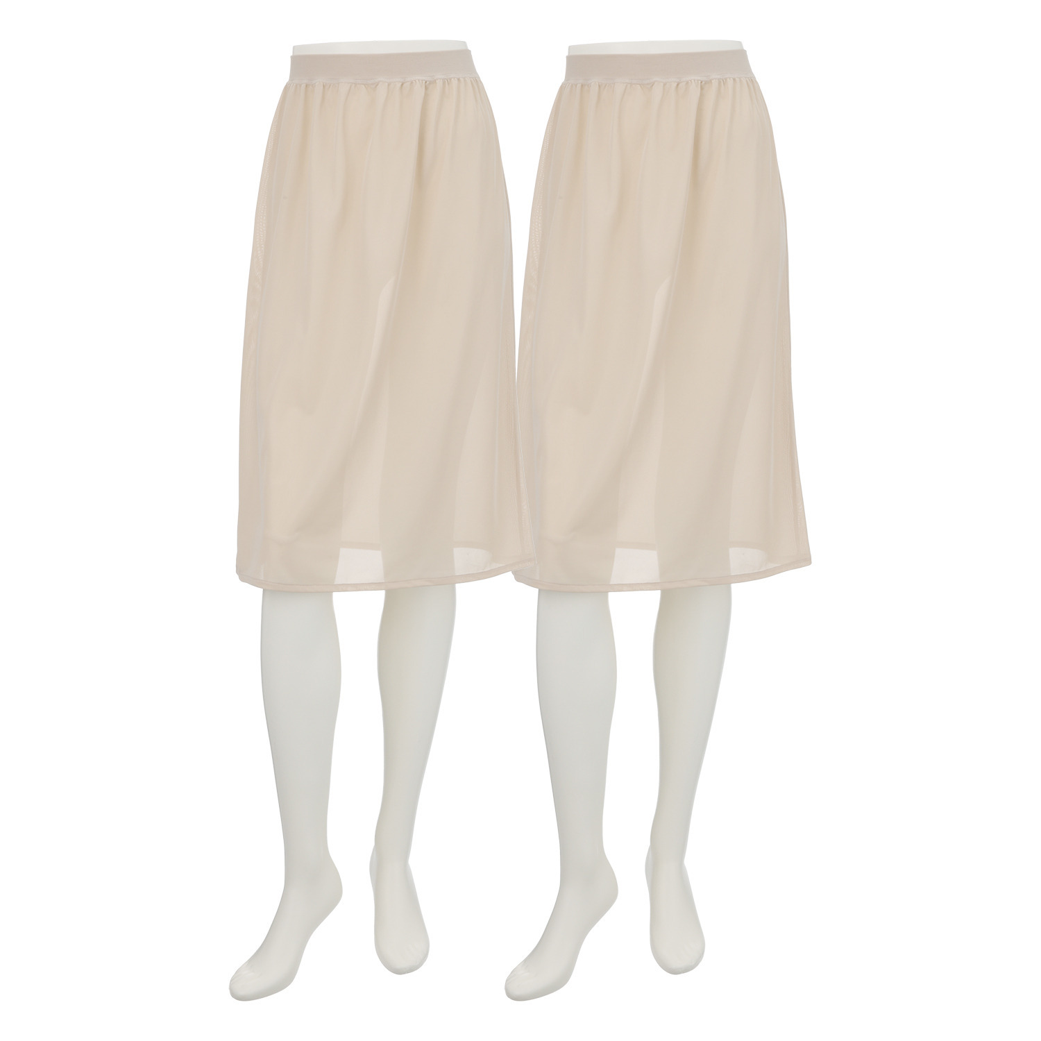 美人工房 しなやかフィット ウエストらくらく ペチコート 同色２枚セット