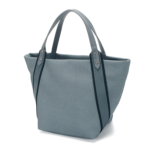 ラルジュ キャンバス風 フェイクレザー 舟形トートバッグ