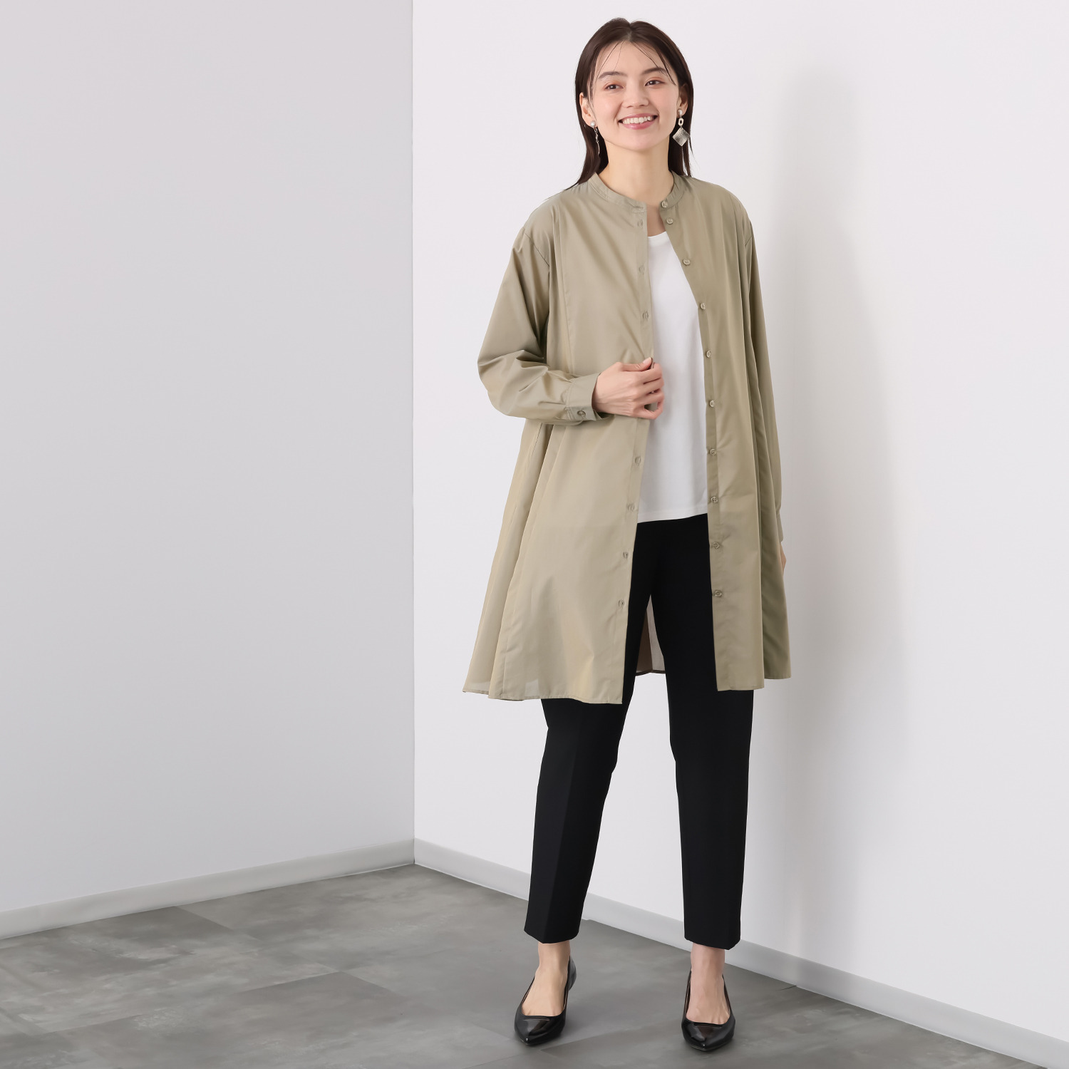 ダジュール ロング フレアーブラウス