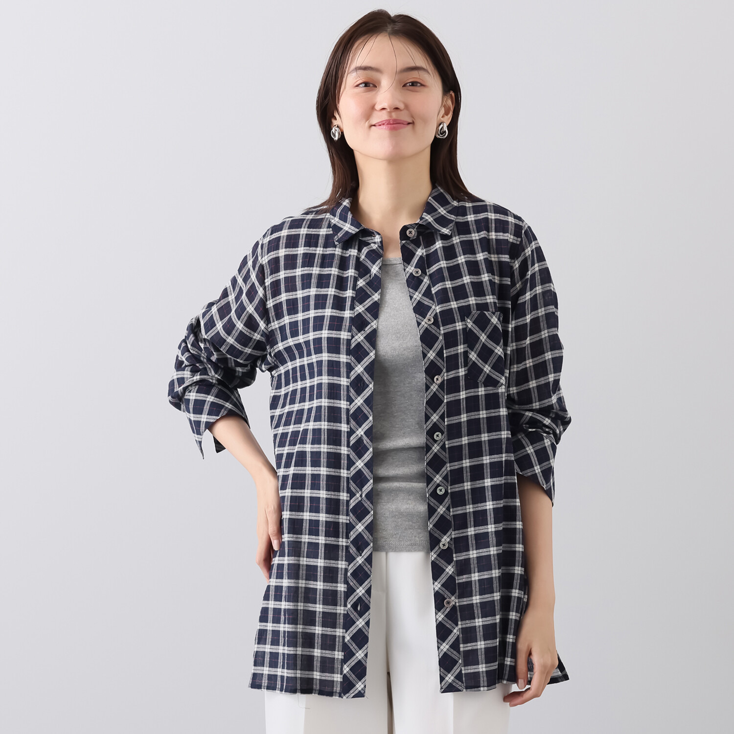 ダジュール チェックブラウス