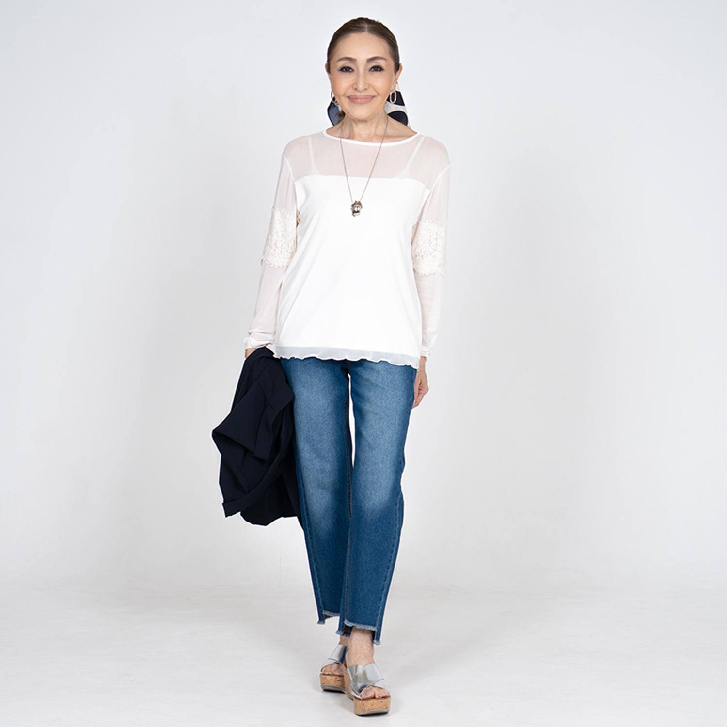 エーエフコンフィ 接触冷感 ストレッチ デニムパンツ