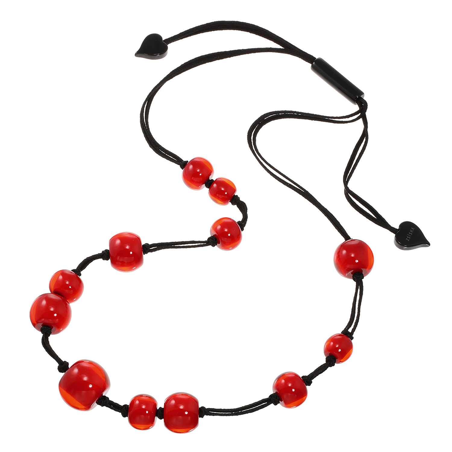 シスカ レジン ラウンドモティーフ ランダム スーパーロングネックレス