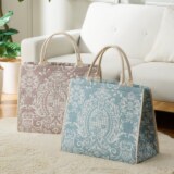 スワトウ刺しゅう協会 認定デザイン ジャガード織 インテリア収納バッグ ＜グラン＞ 