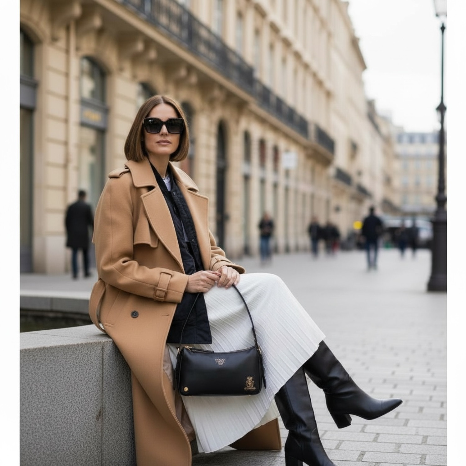 エーディーエムジェイ はっ水 イタリアンレザー ワンショルダーバッグ