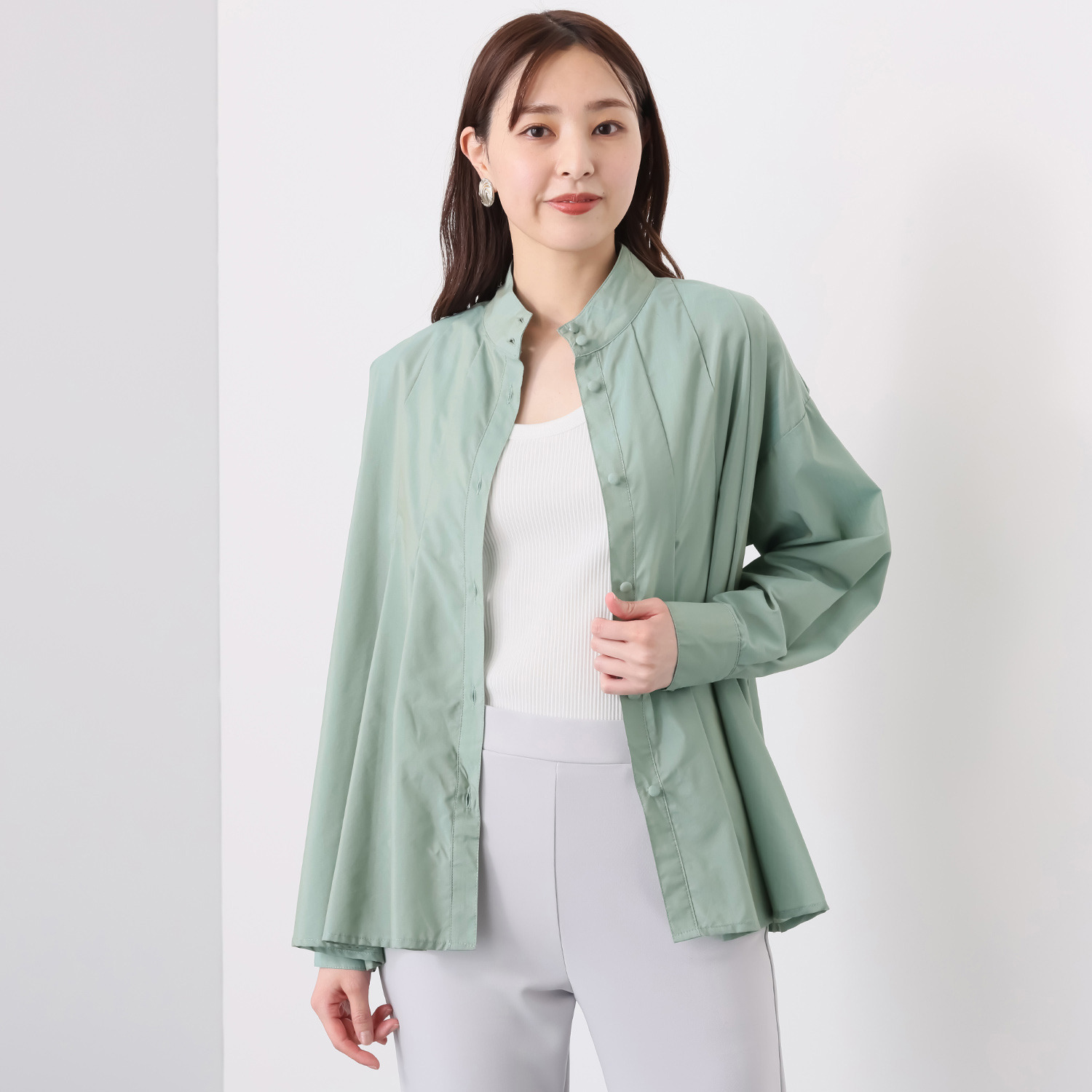 ダジュール タックデザイン ブラウス