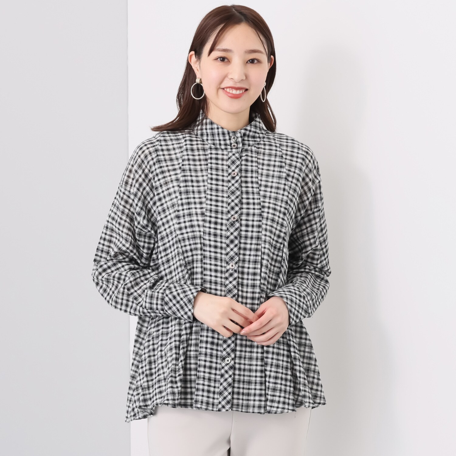 ダジュール チェックデザイン ブラウス
